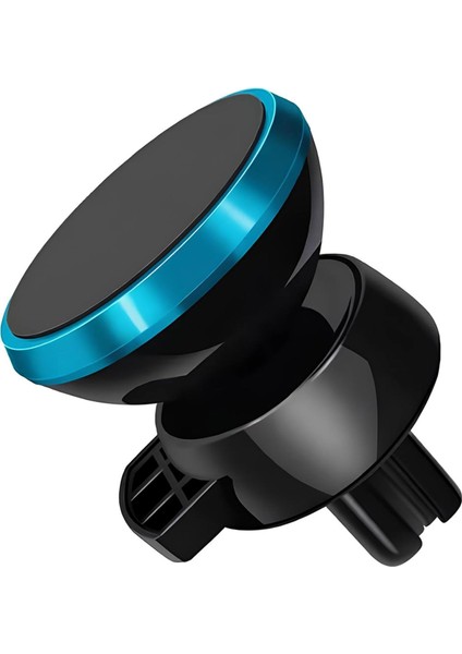 Araç Telefon Tutacağı Güçlü Mıknatıs / 360° Dönme/metal Gövde, Manyetik Cep Telefonu Tutacağı, Tüm Telefonlar Için Gösterge Panelinde Yapıştırma, 6 Mıknatıslı Son Teknoloji, Mavi