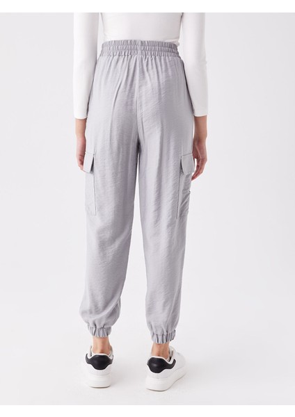 Yeni Sezon Beli Lastikli Standart Fit Kadın Kargo Pantolon fırsatları