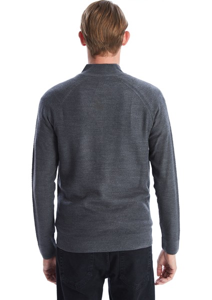 Yeni Sezon Standart Kalıp Dik Yaka Erkek Triko Hırka fırsatları