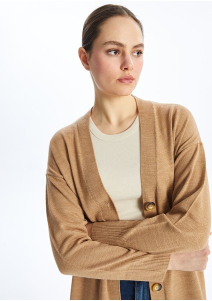 Yeni Sezon V Yaka Kadın Triko Hırka modelleri