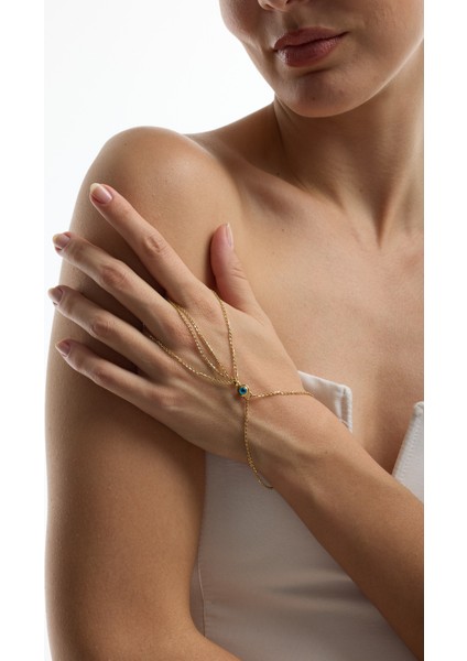 14 Ayar Altın Nazar Boncuğu Şahmeran