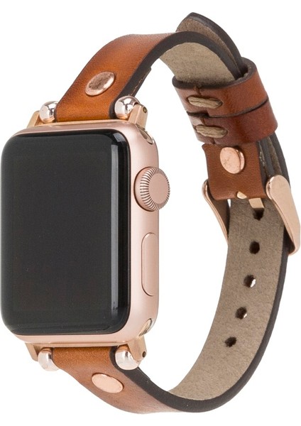 Apple Watch Uyumlu Deri Kordon 42-44-45MM Rg RST2EF