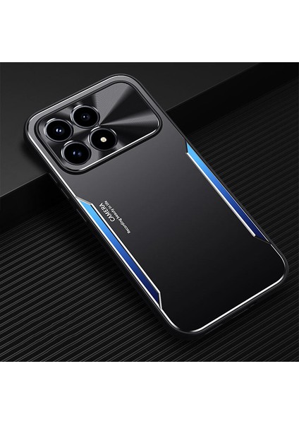 Xiaomi Redmi K90 Kılıfı,elektroliz Kaplama Metal Arka Panel + Yumuşak Tpu Tampon Çift Darbeye Dayanıklı Kılıf-Mavi (Yurt Dışından)