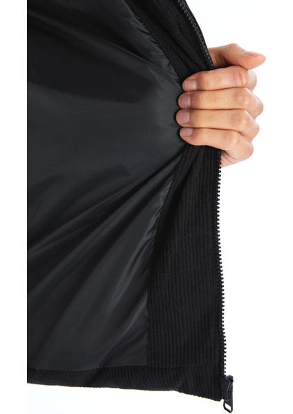 Yeni Sezon Standart Kalıp Dik Yaka Kadife Erkek Şişme Mont fırsatları