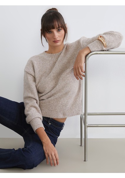 Yeni Sezon Bisiklet Yaka Kadın Triko Kazak