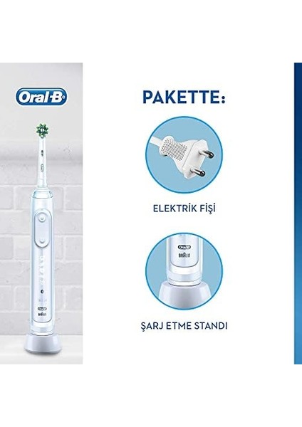 Oral-B Genius x Yapay Zeka Destekli Şarj Edilebilir Diş Fırçası Beyaz