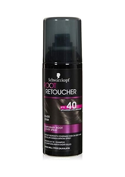 Schwarzkopf Root Retoucher Beyazları Anında Kapatan Sprey Boya Siyah 120 ml modelleri