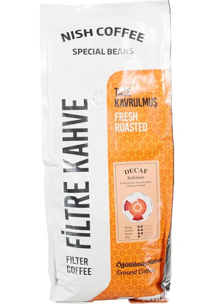 Nish Filtre Kahve Decaf 1 Kg- Öğütülmüş modelleri