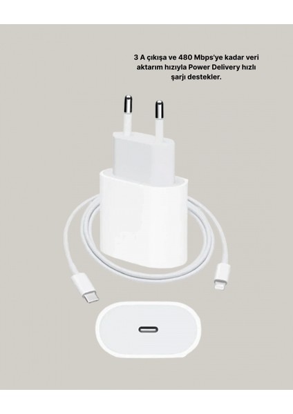 iPhone ve iPad Uyumlu 20W Güvenli Usb-C Hızlı Şarj Adaptörü fırsatları