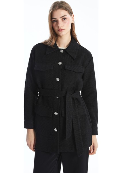 Yeni Sezon Dokulu Kadın Tüvit Gömlek Ceket