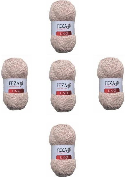 Uno Fantezi El Örgü Ipliği, 100 Gr, 200 M (5 Adet)