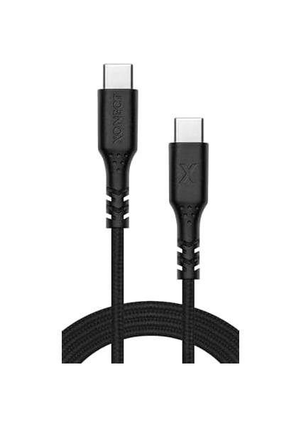Type-C To Type-C ile Uyumlu ve ile Uyumlu Hızlı Şarj ve Kablosu 200 cm Hasır Örgülü (Siyah) modelleri