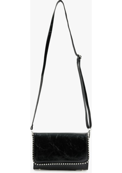 Metal Aksesuarlı Suni Deri Askılı Çapraz Çanta