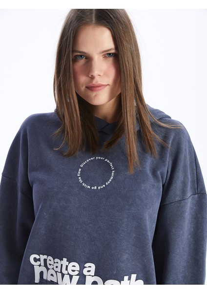 Yeni Sezon Baskılı Uzun Kollu Oversize Kadın Hoodie fiyatları