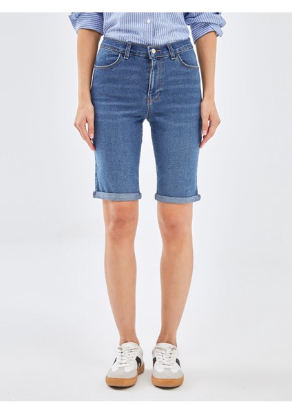 Yeni Sezon Normal Bel Bermuda Fit Kadın Jean Şort fiyatları