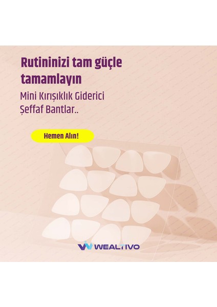 Yüz Bandı 144 Adet Kırışıklık Için Şeffaf Yüz Germe Bantları Premium (Wrinkle Patch)
