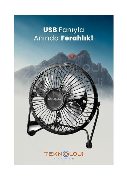 Fan Metal USB ile Çalışan Soğutucu Siyah fiyatları
