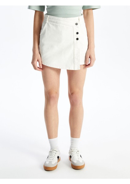 Yeni Sezon Kadın Standart Fit Düz Jean Şort Etek modelleri