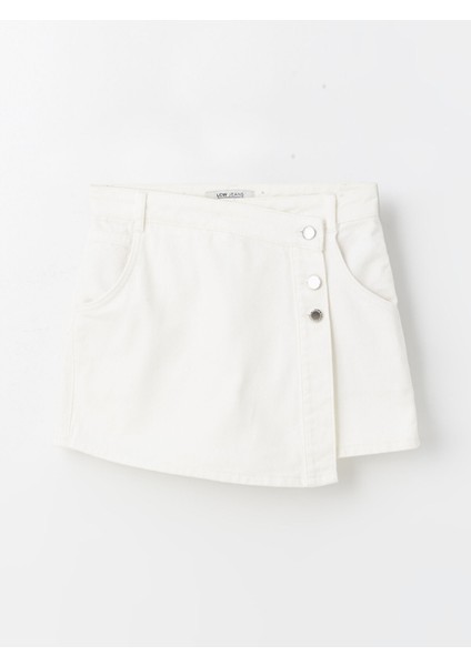 Yeni Sezon Kadın Standart Fit Düz Jean Şort Etek indirimleri