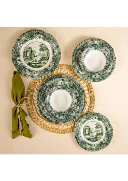 Vintage Emerald 24 Parça Yemek Takımı modelleri