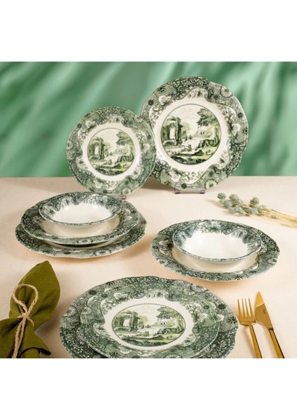Vintage Emerald 24 Parça Yemek Takımı fırsatları