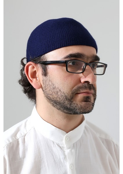 Kışlık Kadife Takke Düz Desen - Lacivert fırsatları