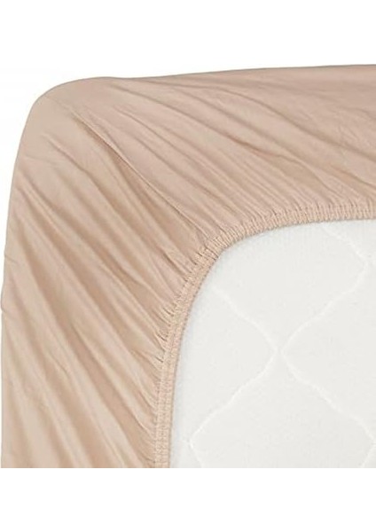 Penye Fitted Çarşaf Tek Kişilik Bej 100X200+30 cm fiyatları