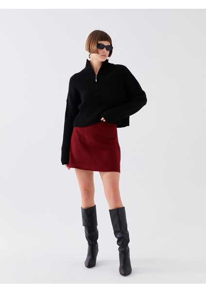 Yeni Sezon Beli Fermuarlı Desenli Kadın Tüvit Etek fiyatları