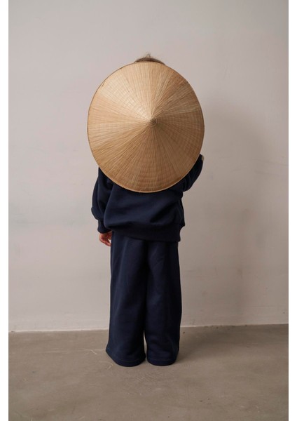 Lacivert Retro Baskılı Çocuk Alt Üst Takım