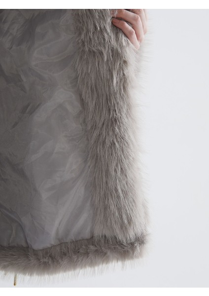 Yeni Sezon Şal Yaka Oversize Kadın Kürk Kaban fırsatları