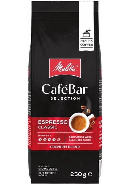 Melitta Cafebar Selection Espresso Classic Öğütülmüş Kahve 250GR modelleri