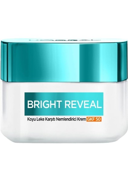 L&apos;oréal Parıs Bright Reveal Koyu Leke Karşıtı, Cilt Tonu Eşitleyici SPF50 Nemlendirici Krem Niasinamid 50 ml
