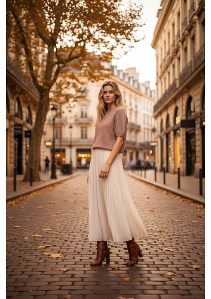 Kadın Bisiklet Yaka Yumuşak Dokulu Kısa Kollu Şardonlu Yünlü Triko Kazak fırsatları