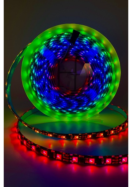 12 Volt WS2811 Argb Adreslenebilir Pixel Şerit LED IP20 Iç Mekan Magic LED 60 Ledli 5 Metre fiyatları