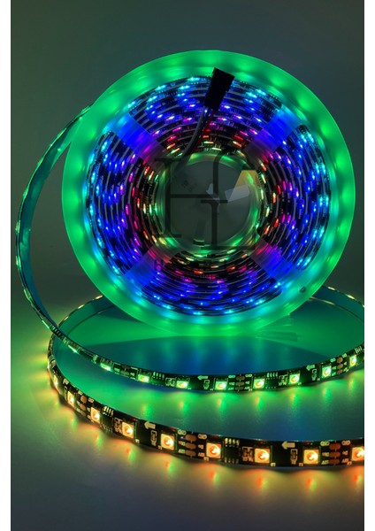 12 Volt WS2811 Argb Adreslenebilir Pixel Şerit LED IP20 Iç Mekan Magic LED 60 Ledli 5 Metre fırsatları