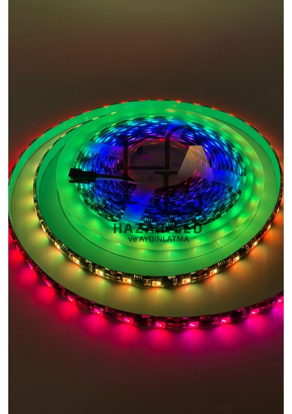 12 Volt WS2811 Argb Adreslenebilir Pixel Şerit LED IP20 Iç Mekan Magic LED 60 Ledli 5 Metre indirimleri