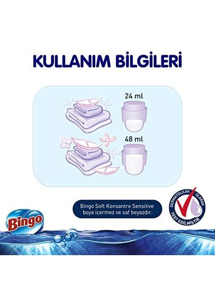Bingo Soft Konsantre Çamaşır Yumuşatıcısı, Sensitive, 1440 ml modelleri
