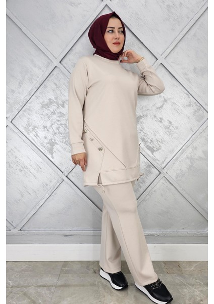 Kadın Nervür ve Aller Dikim Tesettür Takım