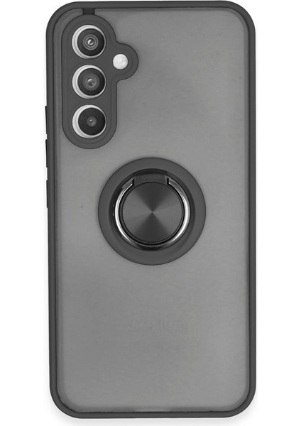A54 5g Kılıf Montreal Yüzüklü Silikon Kapak - Siyah