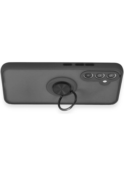 A54 5g Kılıf Montreal Yüzüklü Silikon Kapak - Siyah modelleri