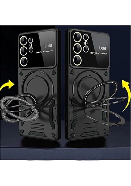 S24 Kılıf Joy Lens Standlı Kapak - Kırmızı fiyatları