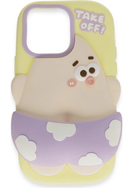 Newface Iphone 15 Kılıf Poky Karakter Silikon Kapak - Desen 5