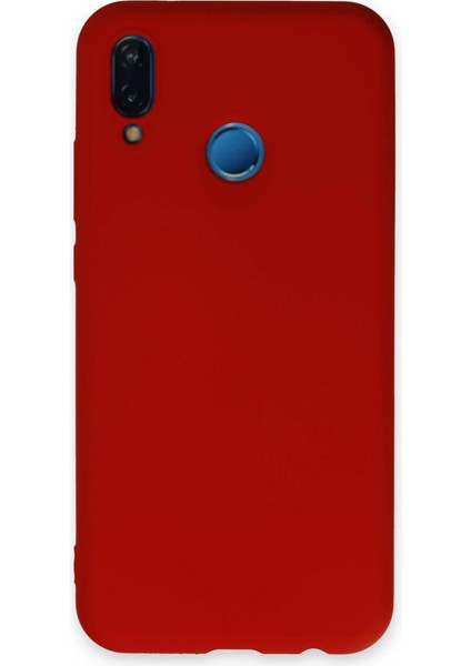P20 Lite Kılıf Nano Içi Kadife Silikon - Kırmızı