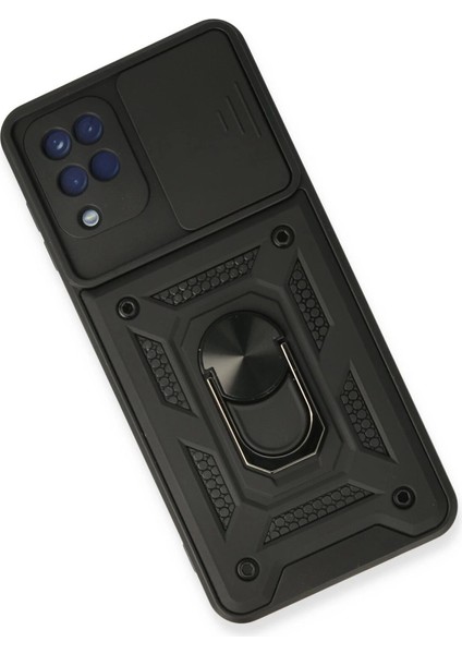 A22 Kılıf Pars Lens Yüzüklü Silikon - Siyah modelleri