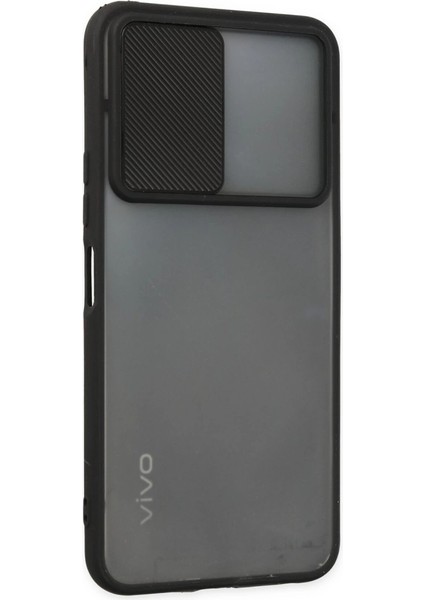 Y33S Kılıf Palm Buzlu Kamera Sürgülü Silikon - Siyah fiyatları