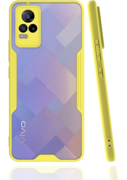 V21E Kılıf Platin Silikon - Sarı