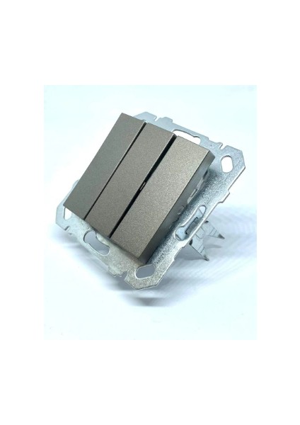 Füme Üçlü Anahtar Çerçevesiz - Priz ve Anahtar Için Uyumlu Çerçeve fiyatları