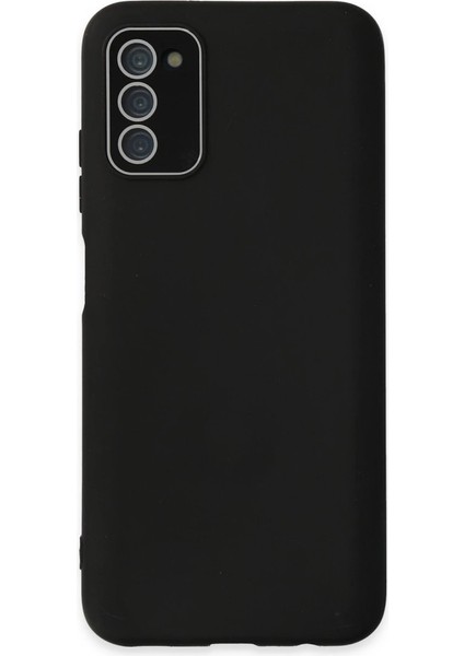 A03S Kılıf Lansman Glass Kapak - Siyah