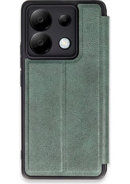 Newface Redmi Note 13 5g Kılıf Flip Cover - Koyu Yeşil