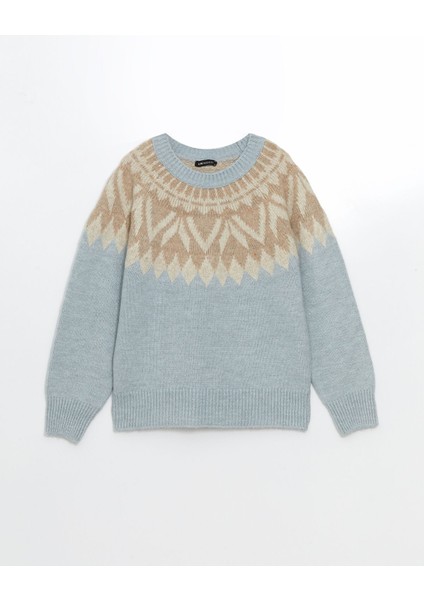 Yeni Sezon Bisiklet Yaka Desenli Kadın Triko Kazak indirimleri